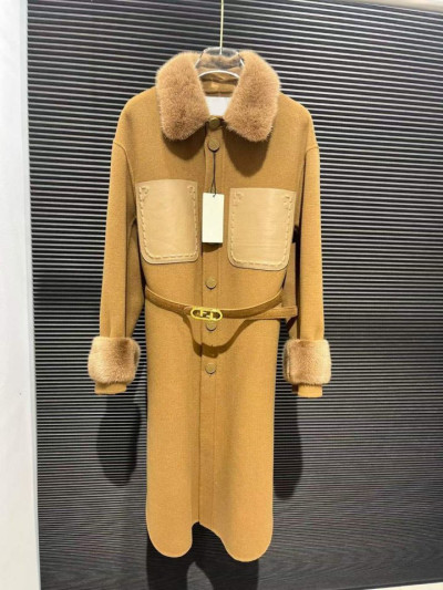 Fendi Mink Collar Coat - out of stock